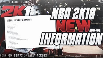 NBA 2K18 NEW GAME MODES, FEATURES AND MORE!!! 😱😱 *MUST WATCH*
