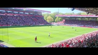 1 FC Union Berlin gegen Köln. 02.05.2026 - Vorstellung der Spieler und Pyro im Gästeblock