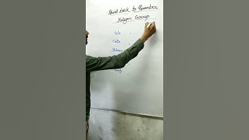 #shorts Subscribe the channel. Trick to remember Halogen Group..🙌