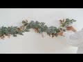 How to use lings moment eucalyptus and willow leaf garland with filler flowers  sunset terracotta