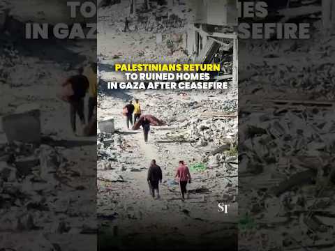 Palestinians return to ruined homes in Gaza after ceasefire