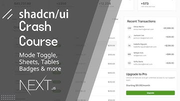 ShadCN UI Crash Course with Next.js | Mode Toggle, Sheets, Badges & more