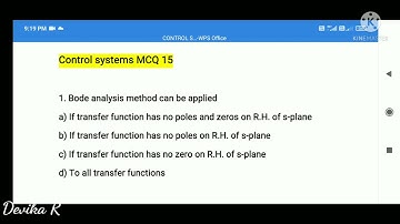 Control systems MCQ 15 l TNEB AE l TRB l GATE l TANCET Exam preparation