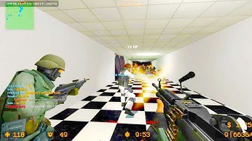 Counter Strike Source - Zombie Escape mod online gameplay on Laboratory Escape Map