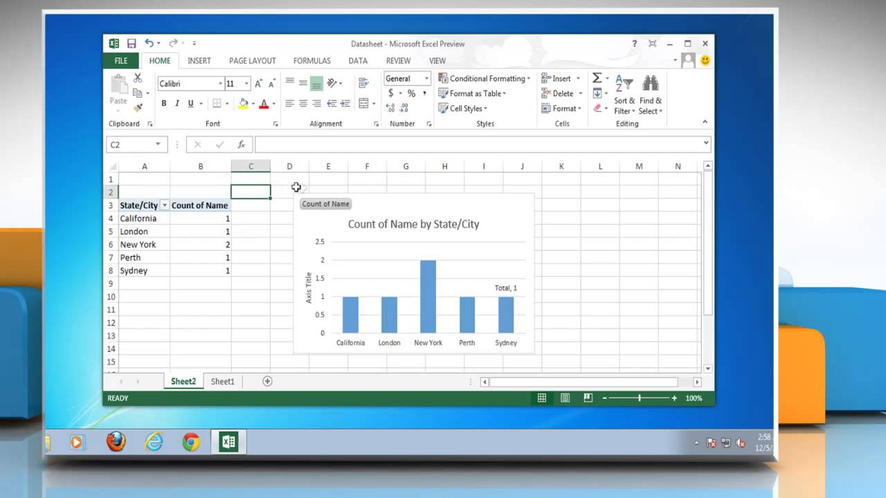 Chart Layout Excel 2013