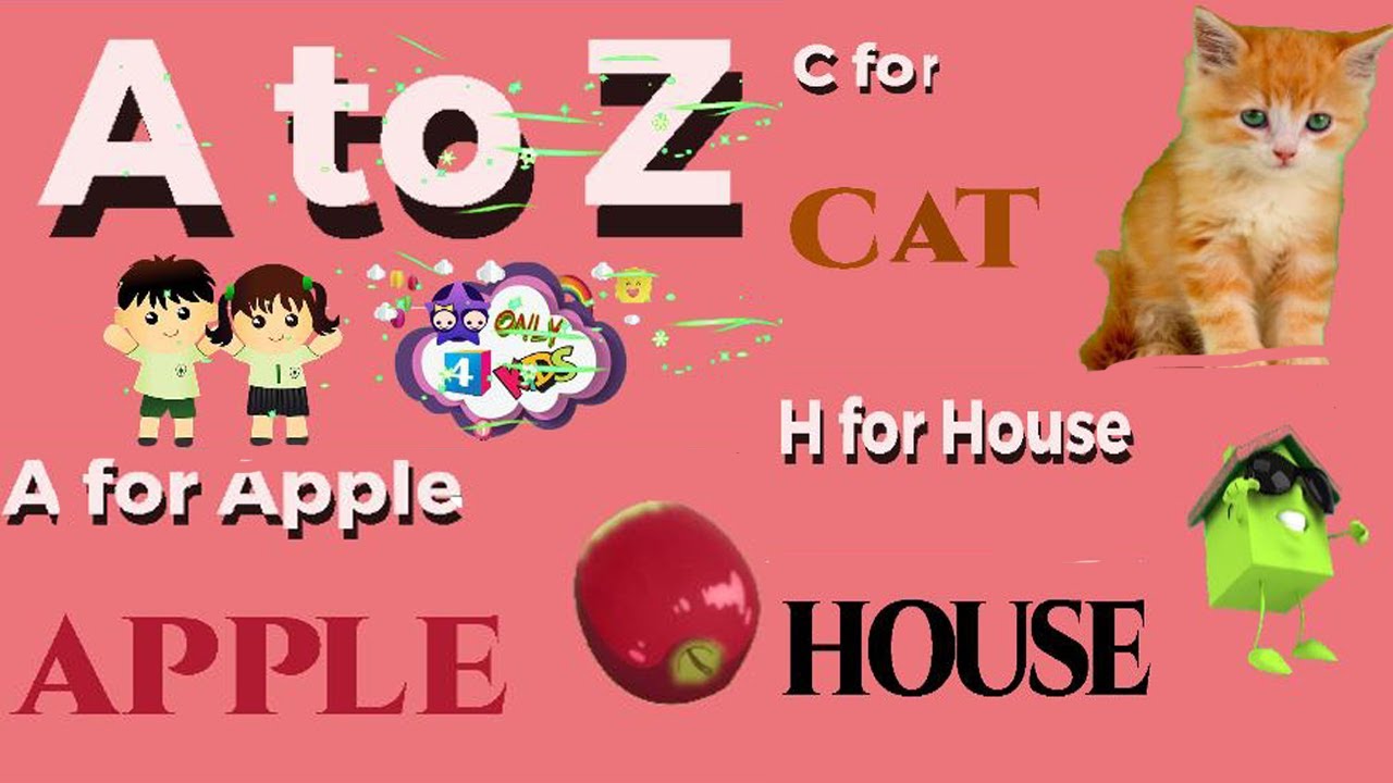 A to Z Alphabet with Picture | Animated Videos for Kids | Phonics ...