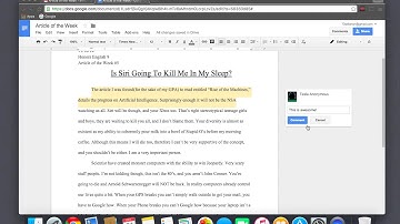 How to Annotate using Google Docs