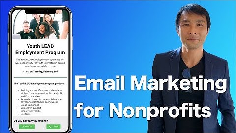 Email marketing for nonprofits: Simple email template and actionable landing page.