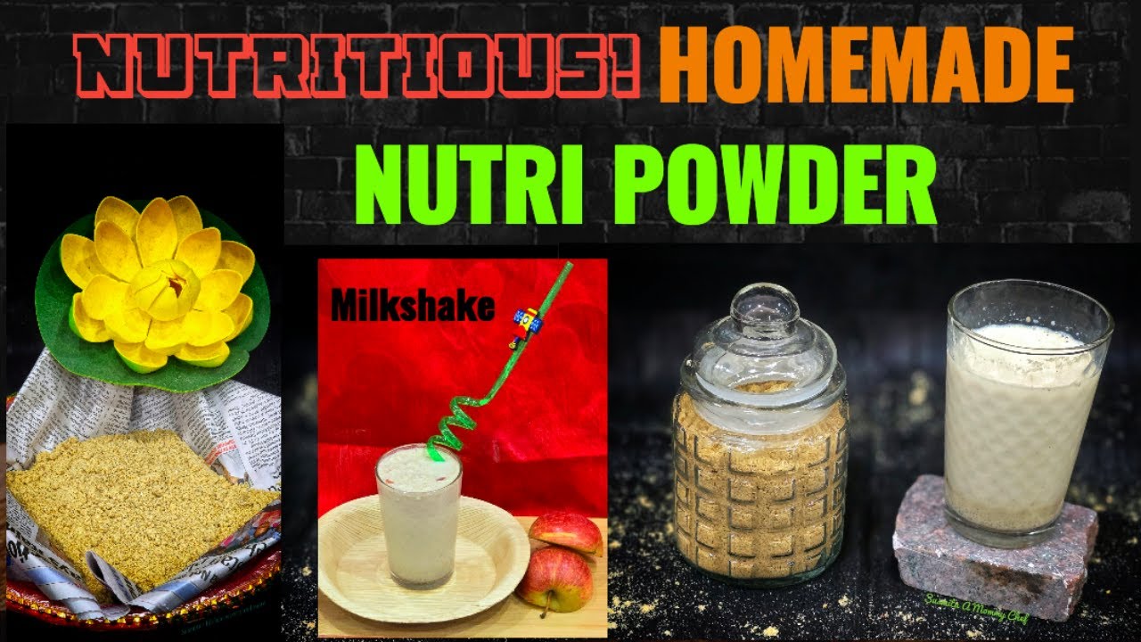 Milkshake with homemade Nutri Powder/ How to prepare Nutri Powder with