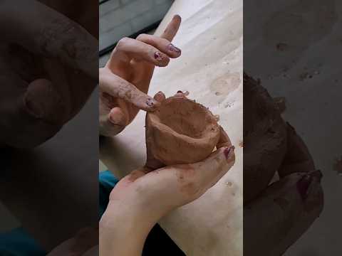 ⚱️Aula de Arte: Criando potes decotativos com argila - técnica de Pinch Pot #arte #comofazer