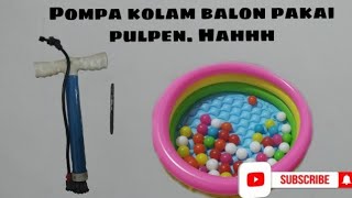 Pompa Kolam Balon dengan Alat Pompaan Sepeda