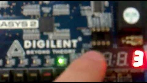 Basys2: single digit counter