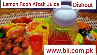 Lemon Rooh Afzah Juice Recipe home made