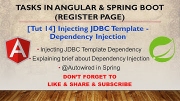 [AST - Tutorial 14] Injecting JDBC Template - Dependency Injection