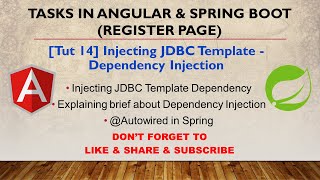 [AST - Tutorial 14] Injecting JDBC Template - Dependency Injection