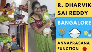 R. Dharvik Sai Reddy 🥰 #annaprasana #annaprasanaceremony #bengaluru #temple #trending #bengaluru 🍚🌾🍼