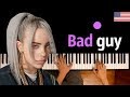 Billie Eilish - bad guy ● караоке | PIANO_KARAOKE ● ᴴᴰ + НОТЫ & MIDI