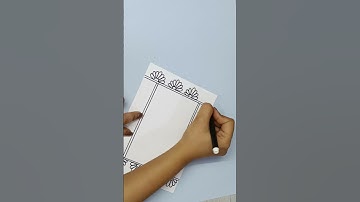 #shorts Quick and easy border for project file #youtubeshorts #viral #borderpattern #borderart #art