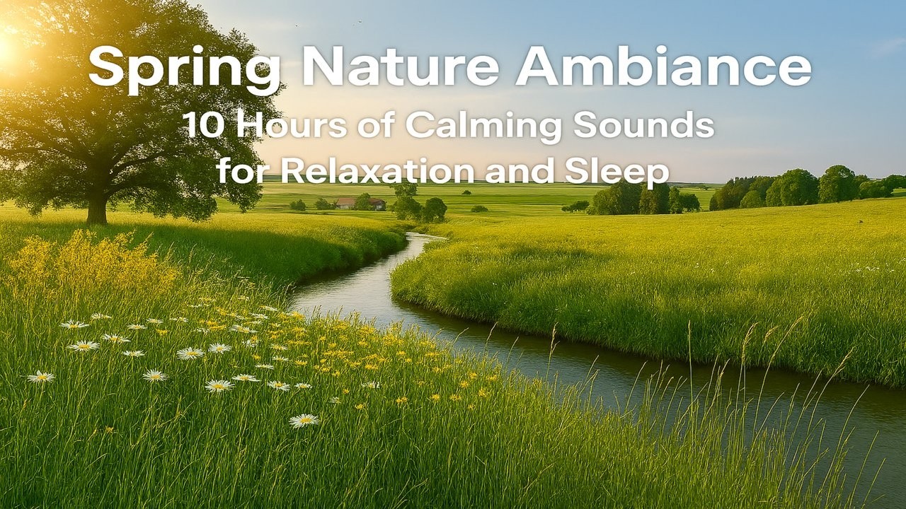 Spring Nature Ambience ASMR 🌿 Calm River & Bird Sounds for Relaxing and Study
