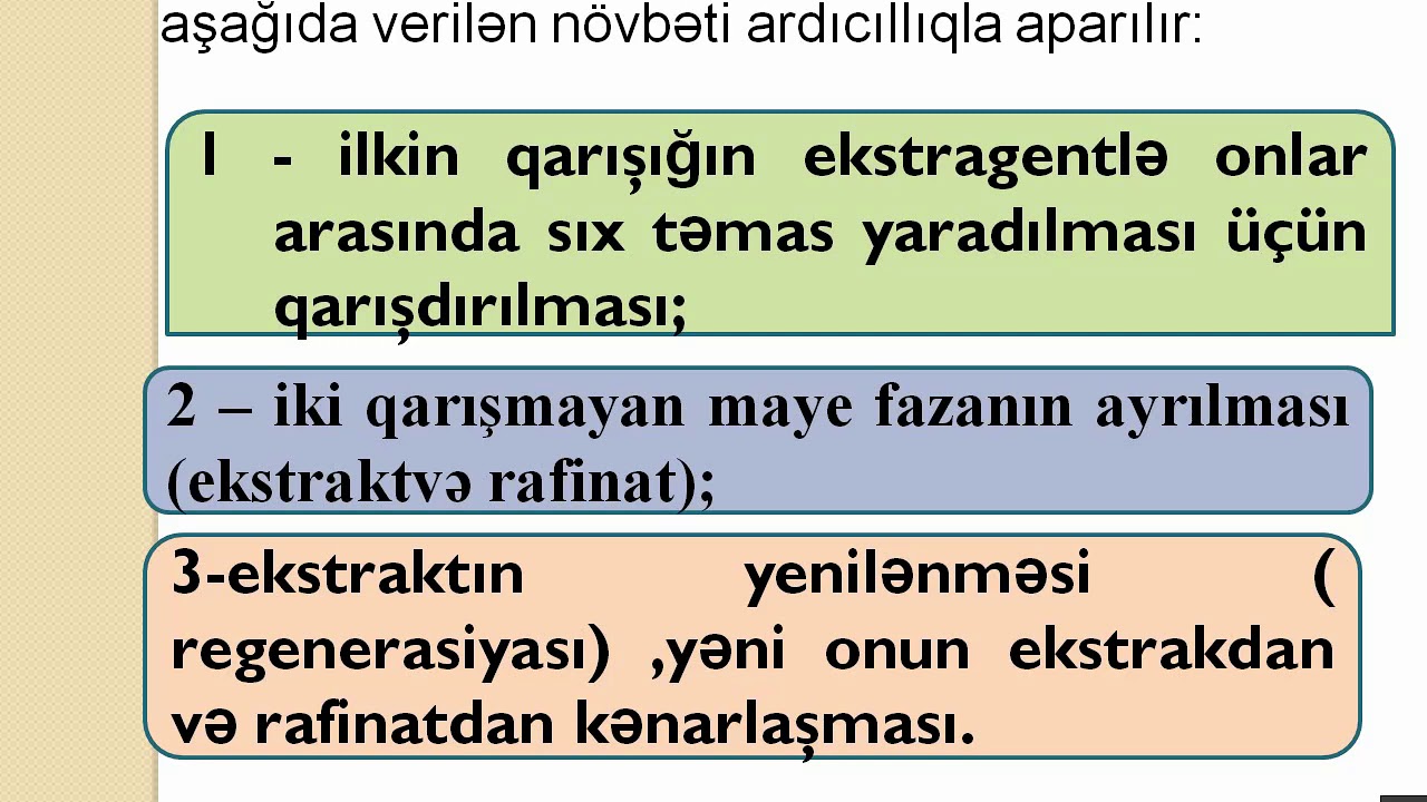 Mövzu:Ekstraksiya prosesi
