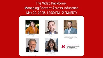 CPS Colloquium: The Video Backbone: Managing Content Across Industries