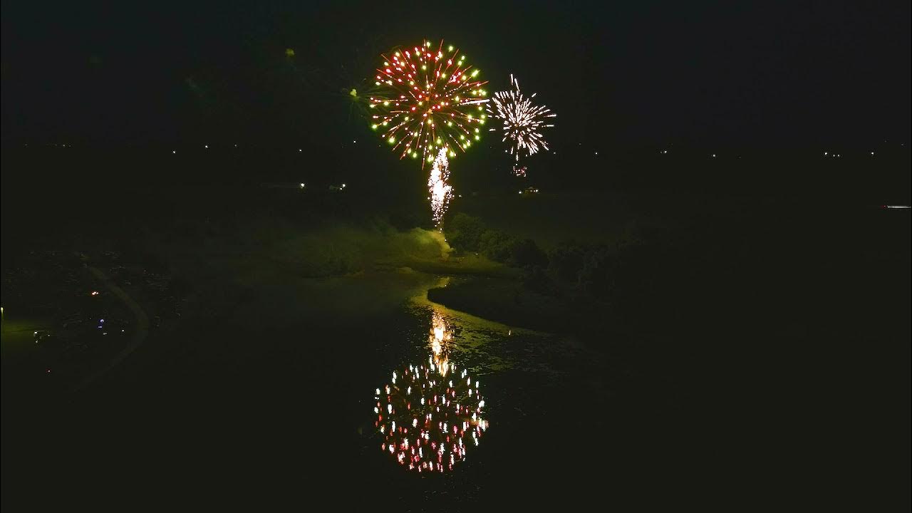 Drone view of Drexel MO Fireworks July 4th 2021 Shortened Version YouTube