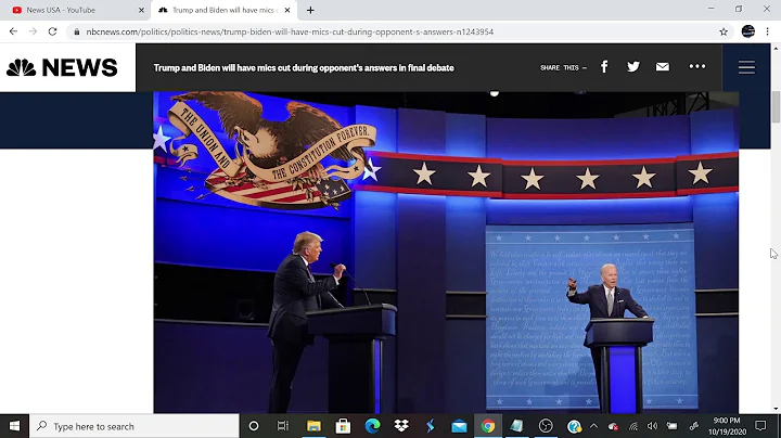 Final Trump, Biden Presidential Debate Will Have New Rule Where Mics Are Muted.