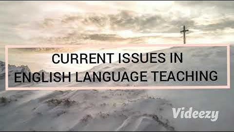 Current Issues in ELT