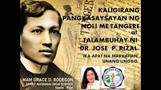 Kaligirang Kasaysayan ng Noli Me Tangere at Talambuhay ni Rizal