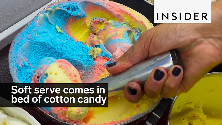 This soft serve comes in a bed of cotton candy