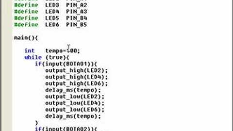 fazendo varios leds piscar, programa em c (1/3)
