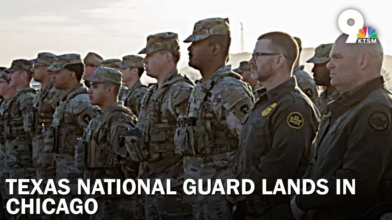 Texas National Guard lands in Chicago - YouTube