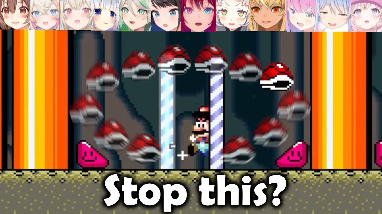 How Smart Hololive Girls in Handling Bouncing Shell? (Super Mario World)