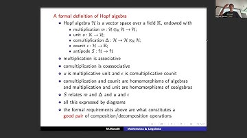 Lecture N.6: Mathematical Models of Generative Linguistics - Merge and Hopf Algebras