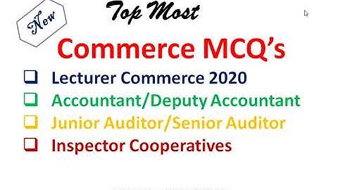 Commerce MCQs Lec  2