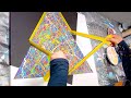 Easy and beautiful abstract painting by throwing paint  triadis