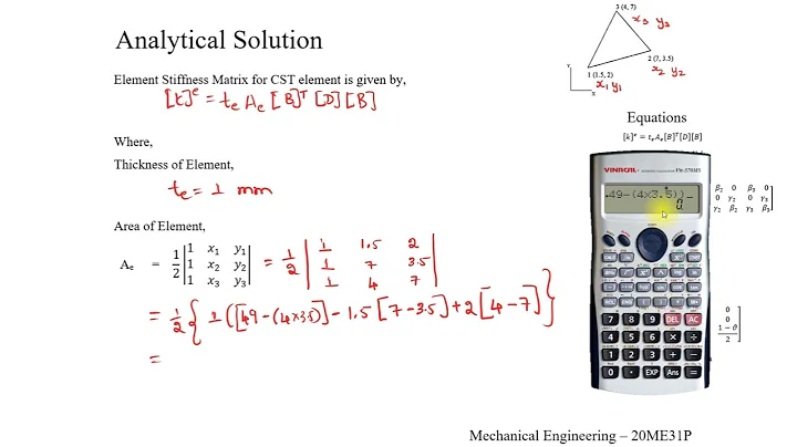 Two Dimensional (2D) CST Element Problem| Stiffness matrix for CST in Finite Element Analysis| FEM