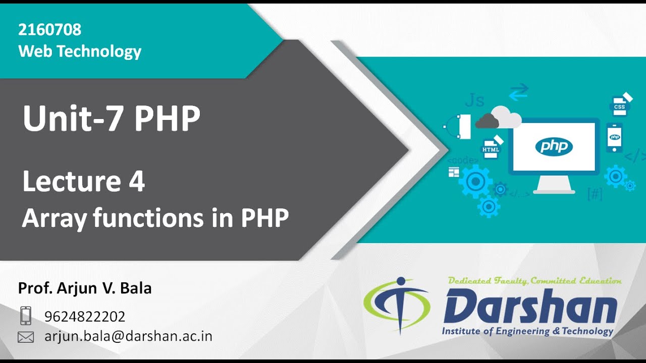 Array Functions in PHP - YouTube