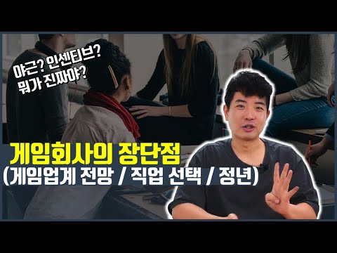 게임회사의 장단점 게임업계전망 직업 선택 정년 