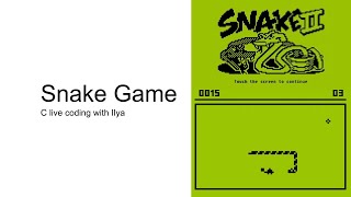 Create Snake game in C. Part 2.