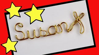 Wire Name Necklace Tutorial Susan Pendant with Pliers screenshot 5