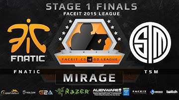 Fnatic vs TSM - Map 1 - Mirage (FACEIT 2015 League Stage 1 Finals)