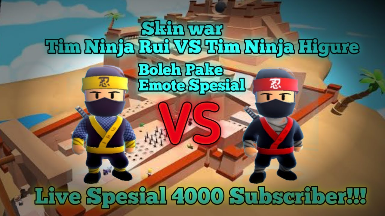 Skin War Tim Ninja Higure VS Tim Ninja Rui Stumble Guys !!!! - YouTube