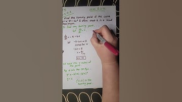 Turning Point of a Curve Differential Calculus Differentiation Leaving Cert Higher Level LCHL