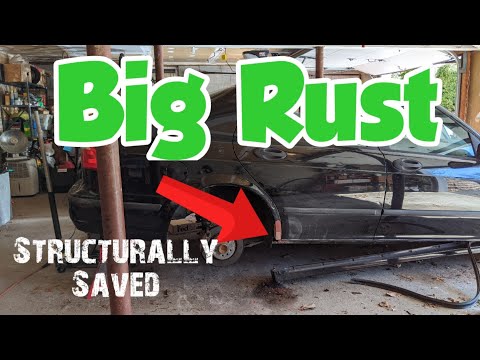 I found HUGE Rust Holes on my Saab 9-5 Aero! #savesaab