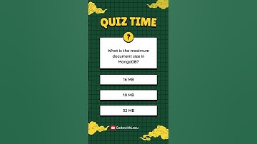 What is the maximum document size in MongoDB? #techtips #quiz