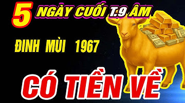 Trời định Tuổi ĐINH MÙI 1967 TRÚNG SỐ ĐỘC ĐẮC TIỀN VỀ NHƯ LŨ đúng 5 ngày cuối củng Tháng 9 âm 2025