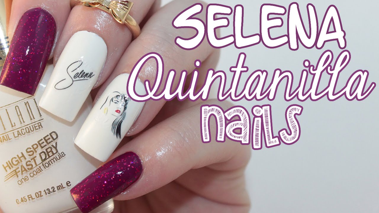 1. Selena Quintanilla inspired nail art tutorial - wide 11