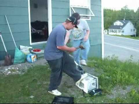 Ken almost chops his foot off with an axe Redneck ...