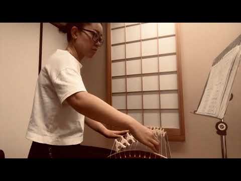 “Sakura” playing with a koto. 琴でサクラを演奏してみた。